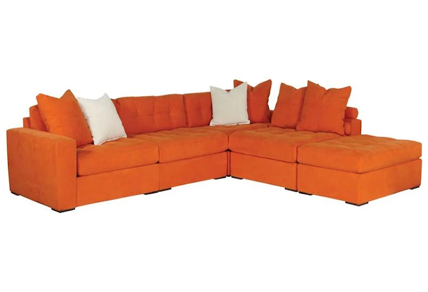 Noah 5-Piece Sectional with Ottoman by Jonathan Louis at Fashion Furniture