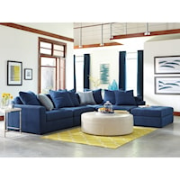 Contemporary 5-Piece Sectional with Ottoman