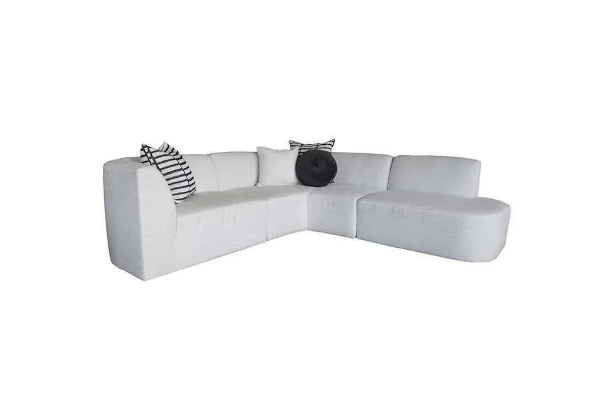 Nyla Modern Sectional Sofa by Jonathan Louis at Morris Home