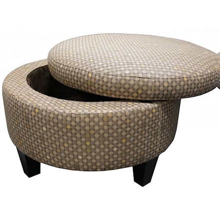 Small Round Storage Ottoman