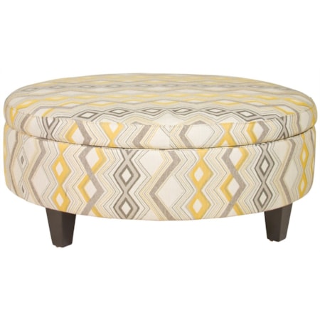 Large Round Storage Ottoman