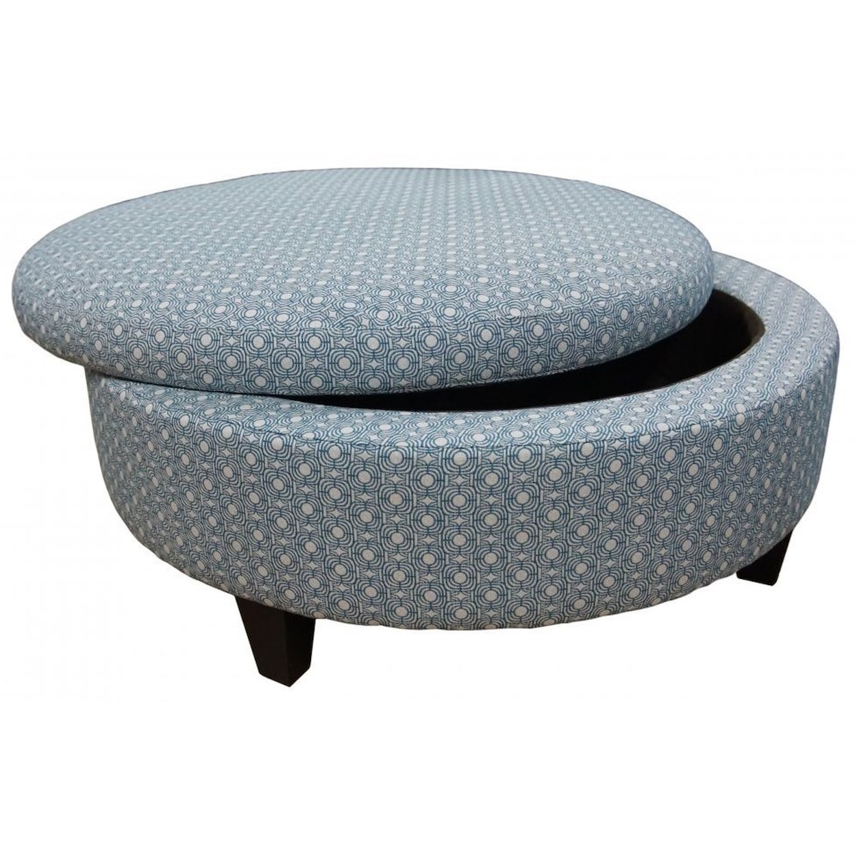 Jonathan Louis Ottomans Large Round Storage Ottoman