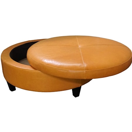 Large Round Storage Ottoman