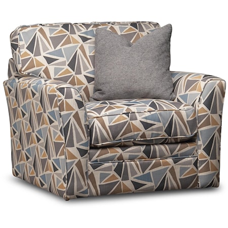 Paisley Upholstered Swivel Chair