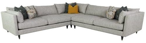 Contemporary 3-Piece Sectional with Arm Pillows