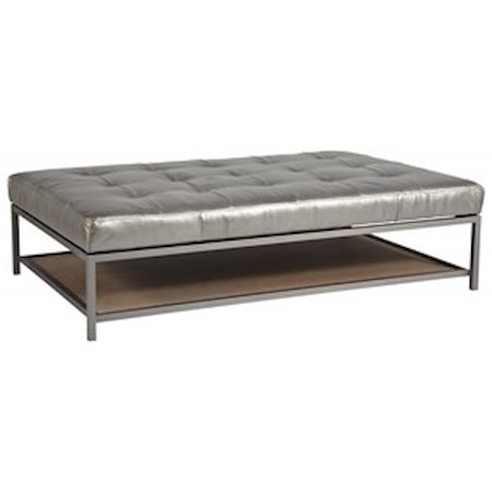 Leather Cocktail Ottoman