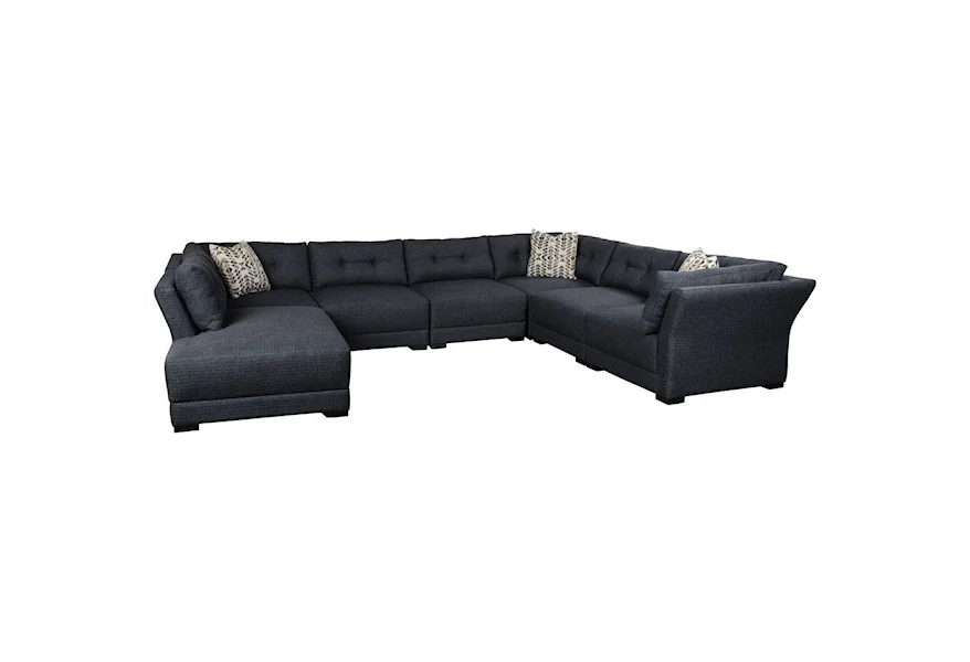 Renwick 5-Seat Sectional Sofa w/ LAF Bumper Chaise by Jonathan Louis at Morris Home