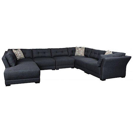 5-Seat Sectional Sofa w/ LAF Bumper Chaise