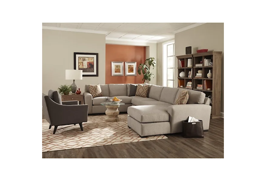 Rhodes 3-Piece Sectional with Right-Facing Chaise at Williams & Kay