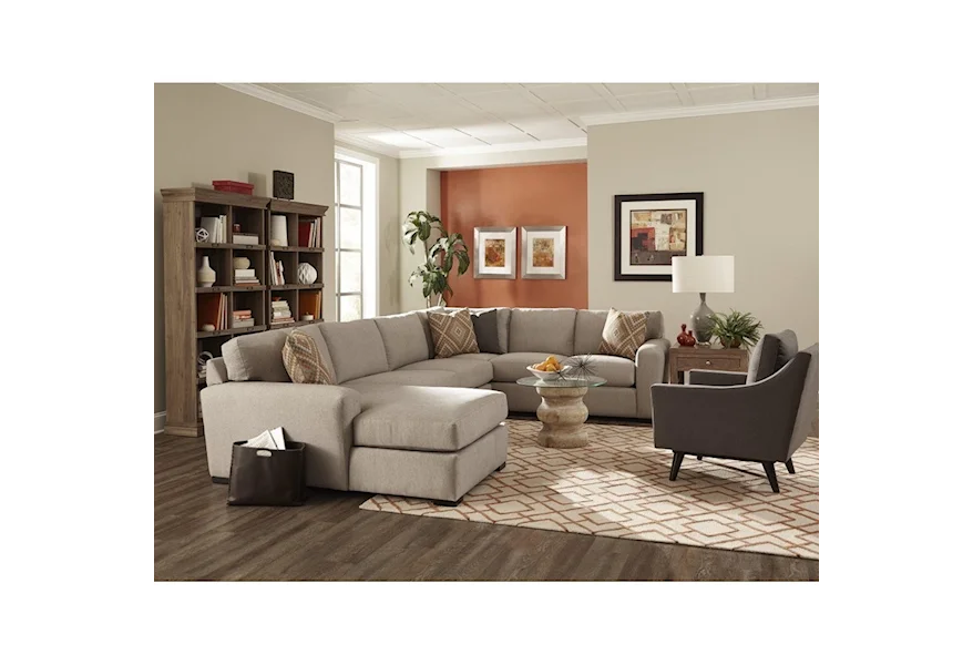 Rhodes 3-Piece Sectional with Left-Facing Chaise by Jonathan Louis at Morris Home