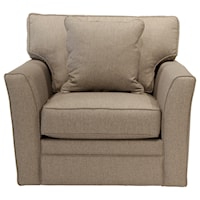 Casual Swivel Arm Chair with Flared Arms