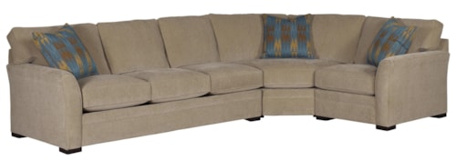 Casual 3-Piece L-Shaped Sectional with Pluma Plush Cushions