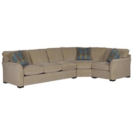 3-Pc Sectional w/ Pluma Plush Cushions