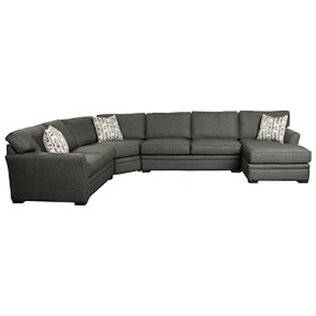 4-Pc Sectional w/ Pluma Plush Cushions