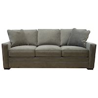 Casual Contemporary Queen Sofa Sleeper with Memory Foam Mattress