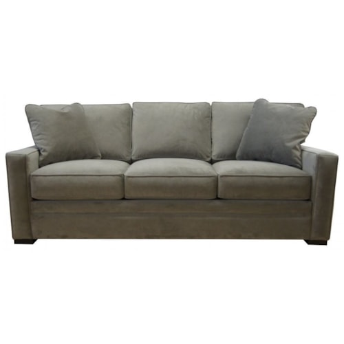 Casual Contemporary Queen Sofa Sleeper with Inflatable Mattress