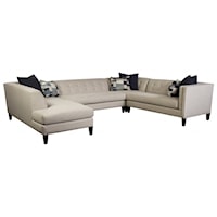 Contemporary 4-Piece U-Shaped Sectional with Chaise