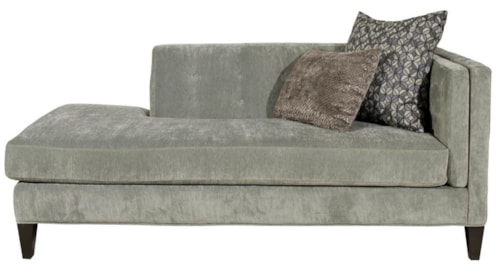 Contemporary Right-Facing Chaise Lounge with Tufting