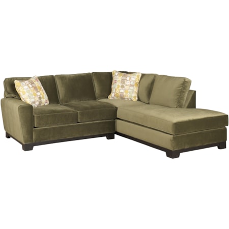 3-Pc Chaise Sectional w/ Pluma Plush Cushion
