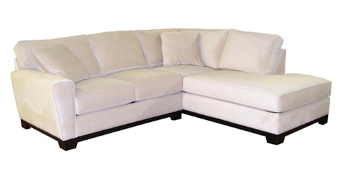 Contemporary 2 Piece Sectional with Track Arms