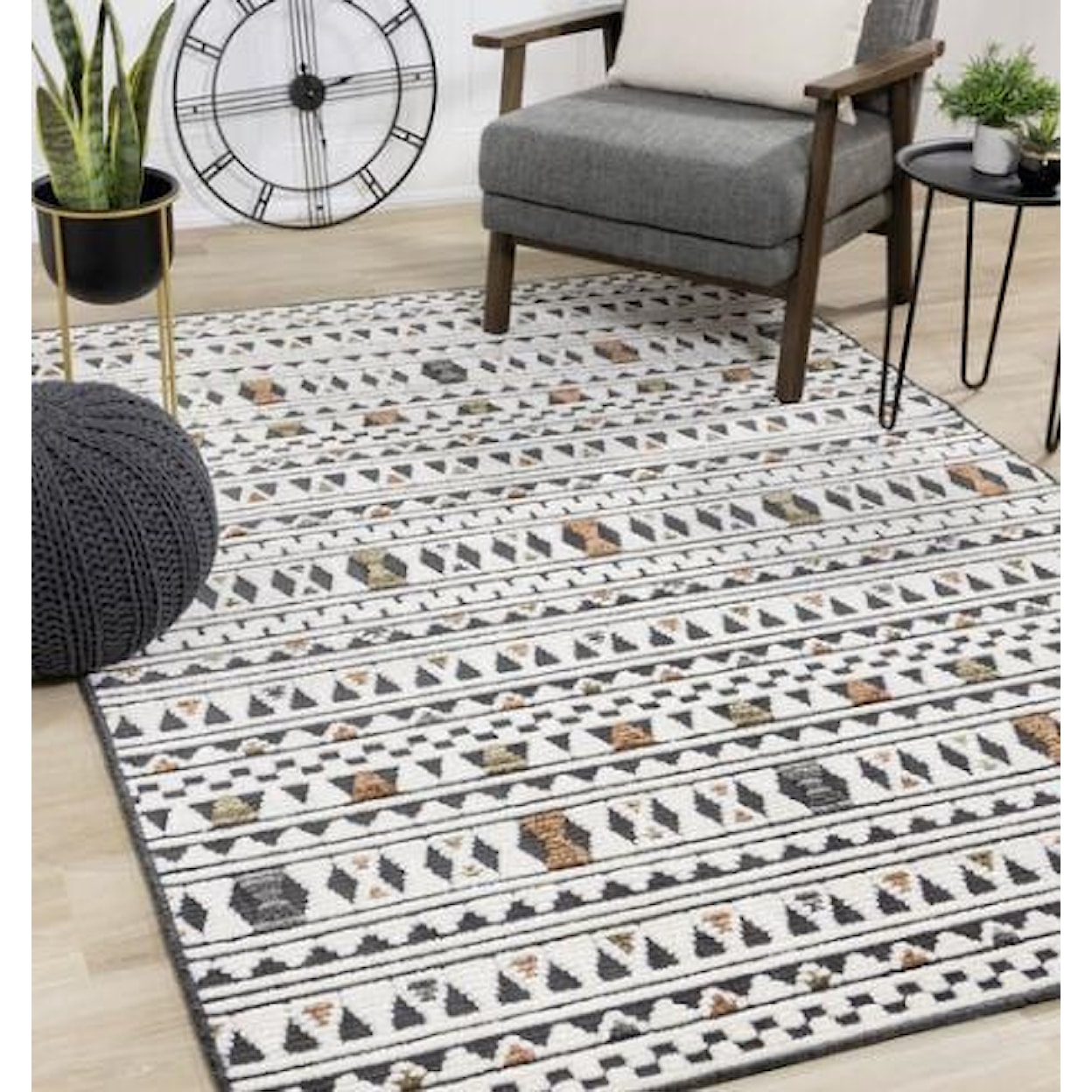 Kalora Rugs Lawson 5x7 Cream/grey/multi