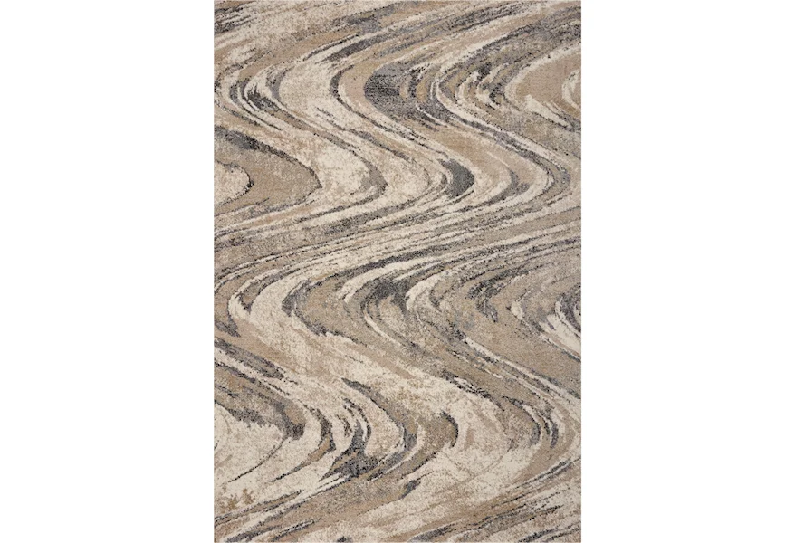 Hue 5'3" x 7'7" Natural Groove Rug by Kas at Darvin Furniture
