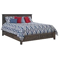 Queen Panel Storage Bed