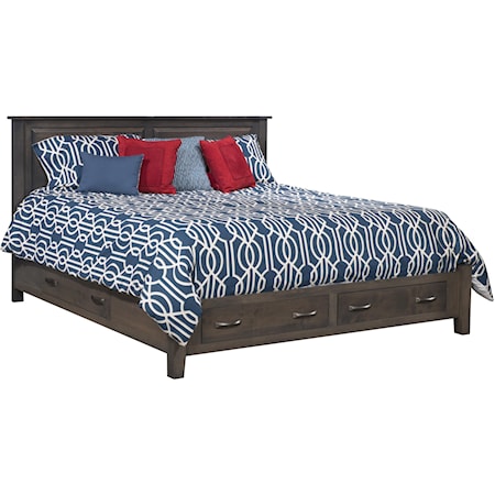 Queen Panel Storage Bed