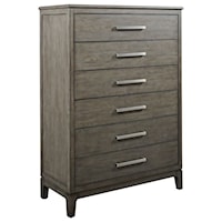 Caitlin 6-Drawer Solid Wood Chest with Wood Dividers
