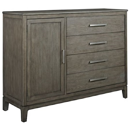 Garrison Solid Wood Door Bureau with 4-Drawers