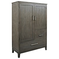 Kent Solid Wood Door Chest with Adjustable Shelves