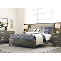 Ross King Pier Bed with Upholstered Headboard