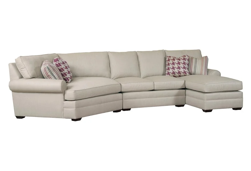 Custom Select Upholstery 3 Pc Custom Built Sectional Sofa by Kincaid Furniture at Johnny Janosik