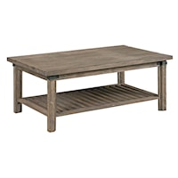 Rustic Weathered Gray Rectangular Cocktail Table