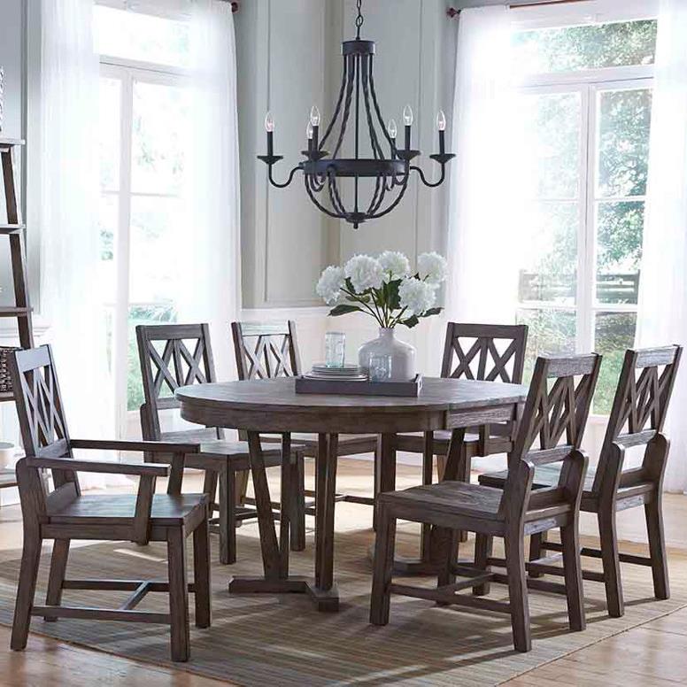Seven Piece Rustic Dining Set