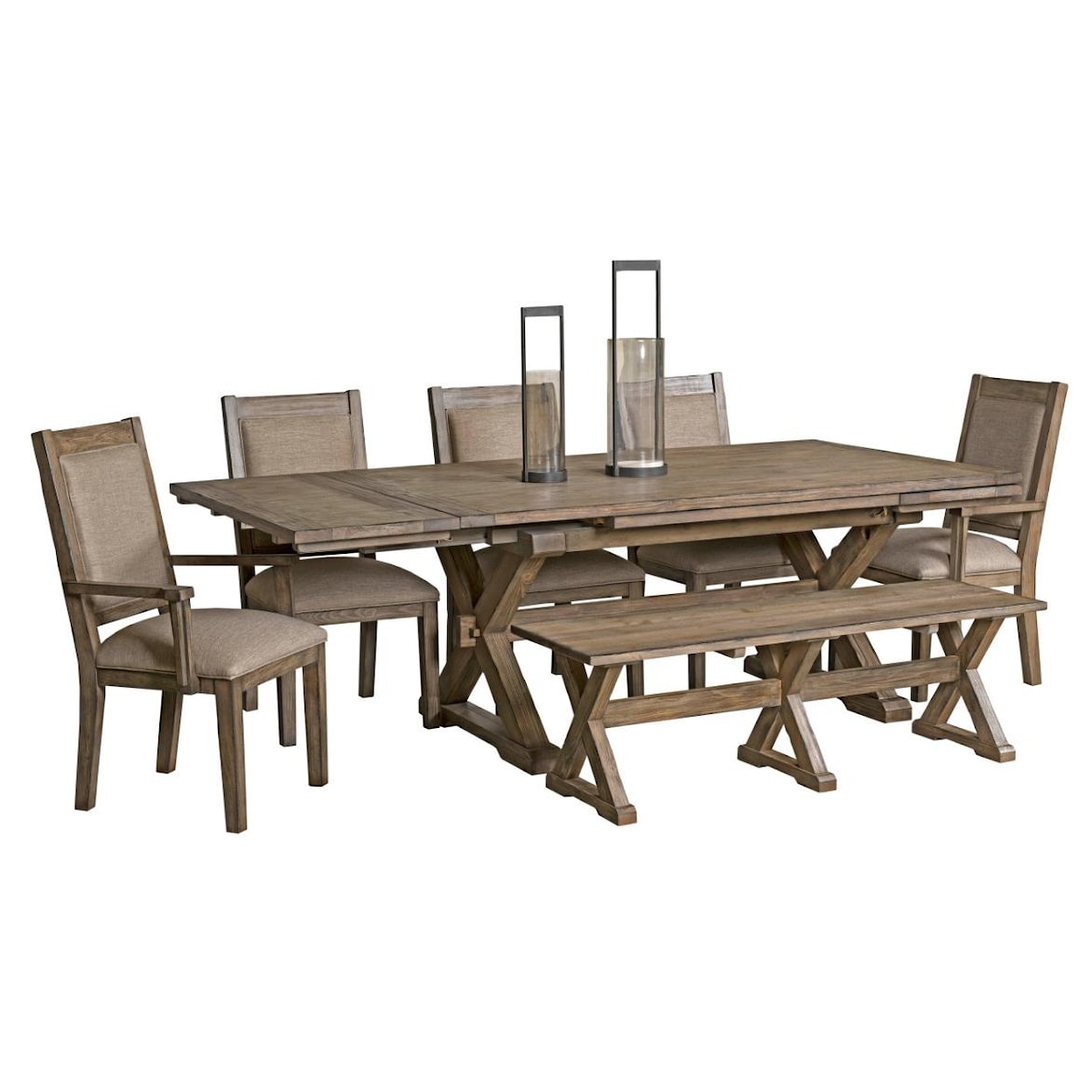 Kincaid Furniture Foundry 7 Pc Dining Set with Bench