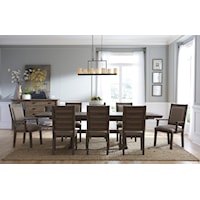 8 Piece Table & Chair Set with Leaves