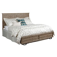 King Solid Spruce Panel Bed with Rustic and Industrial Influences