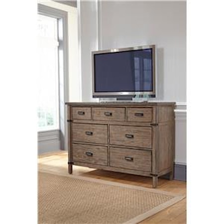 Bureau and Mirror Set