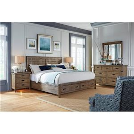 Bureau and Mirror Set