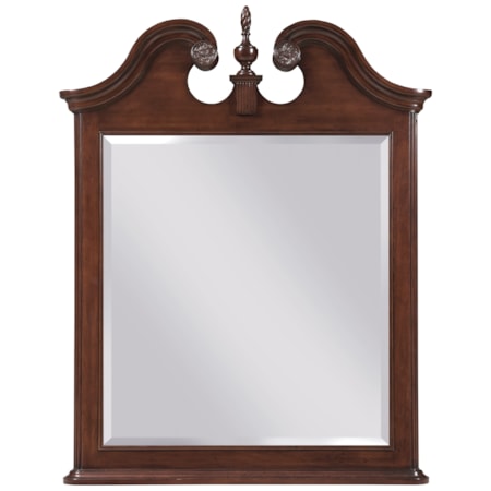Vertical Pediment Mirror