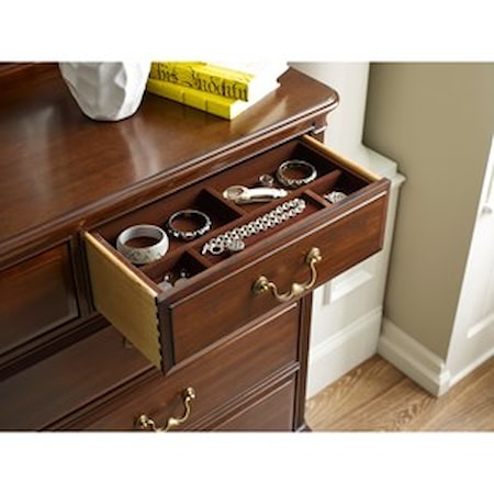 Dresser and Mirror Set