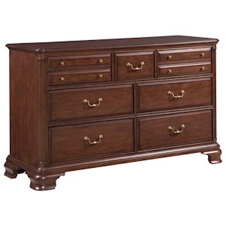 Dresser and Mirror Set