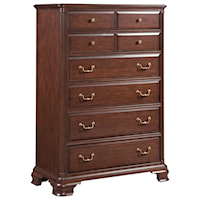 Traditional Eight Drawer Chest with Two Divided Drawers