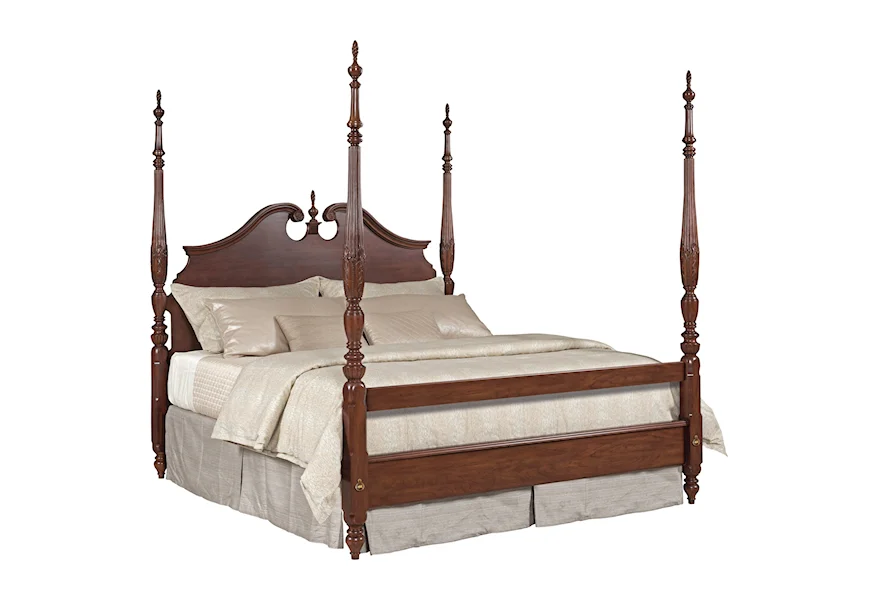 Hadleigh Rice Carved Bed 6/6 King Package by Kincaid Furniture at Johnny Janosik