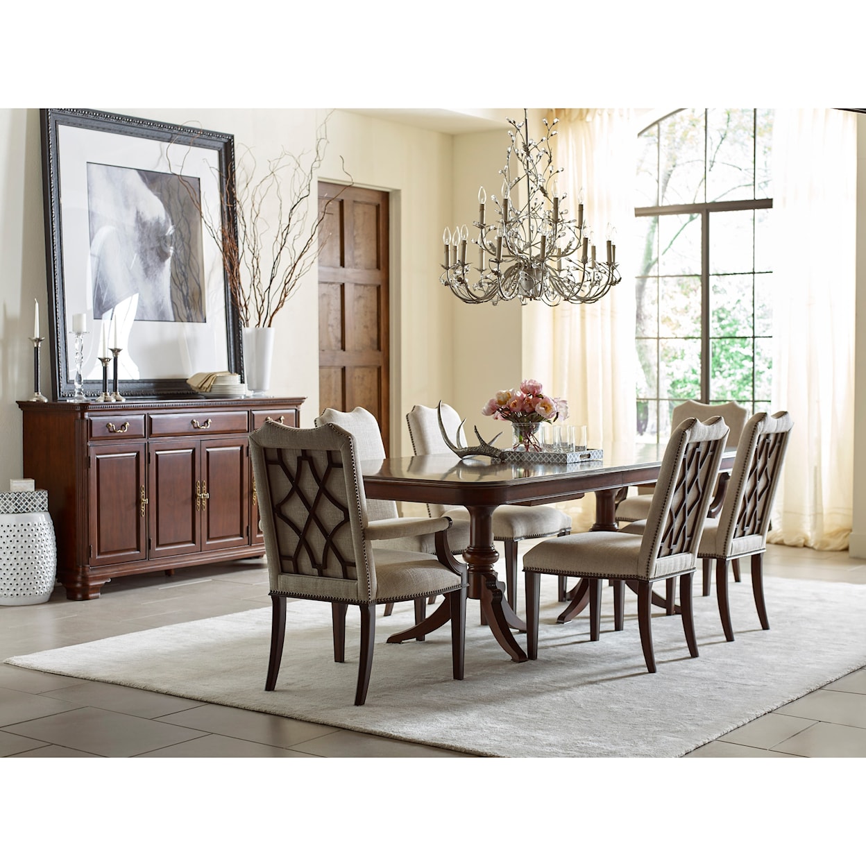 Kincaid Furniture Hadleigh Double Pedestal Dining Table - Complete