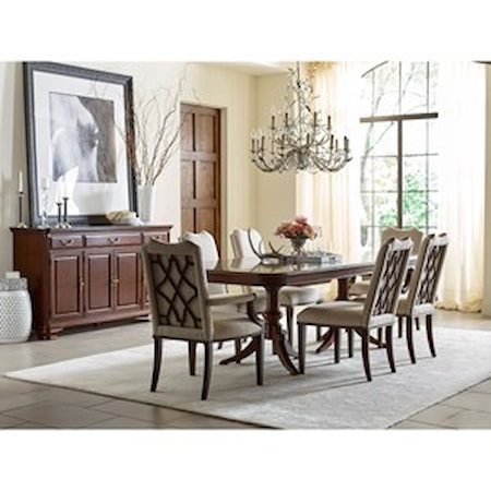 Double Pedestal Dining Table - Complete