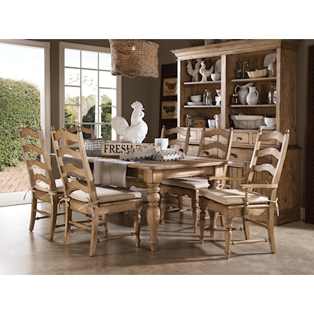 Seven Piece Dining Table & Chair Set