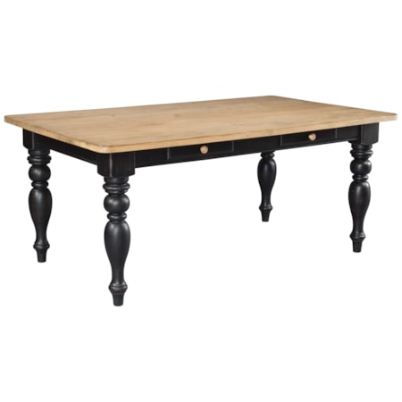 Farmhouse Leg Table Black