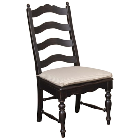 Ladderback Side Chair Black